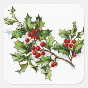 Pegatina Cuadrada HollyBerries20150802