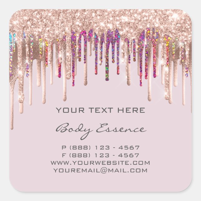 Pegatina Cuadrada Holografía de maquillaje Perforaciones del product (Anverso)