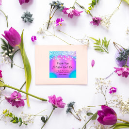 Pegatina Cuadrada Holografía Gracias A Diamond Drits Nail Blue