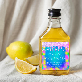 Pegatina Cuadrada Holografía Gracias Diamond Drin Nails Azul rosado 