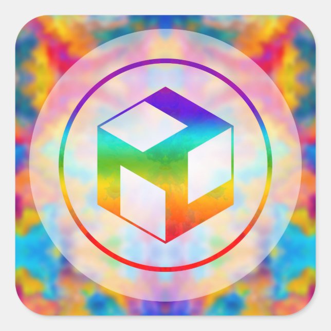 Pegatina Cuadrada Hombre Antahkarana - Yang Antahkarana (Anverso)