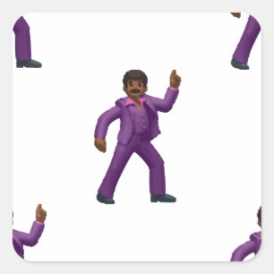 Pegatina Cuadrada Hombre bailando de emoji