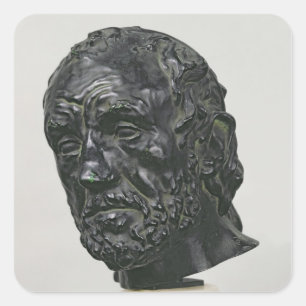 Pegatina Cuadrada Hombre con una nariz rota, 1865