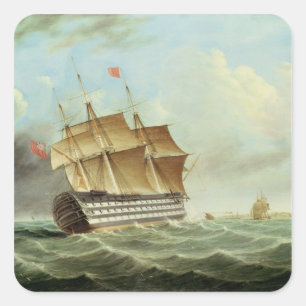 Pegatina Cuadrada Hombre de guerra británico