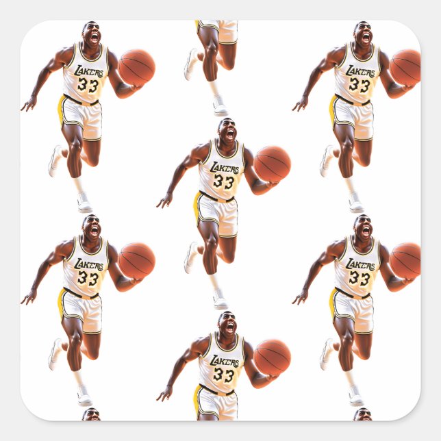 Pegatina Cuadrada Hombre mágico 33 (Anverso)