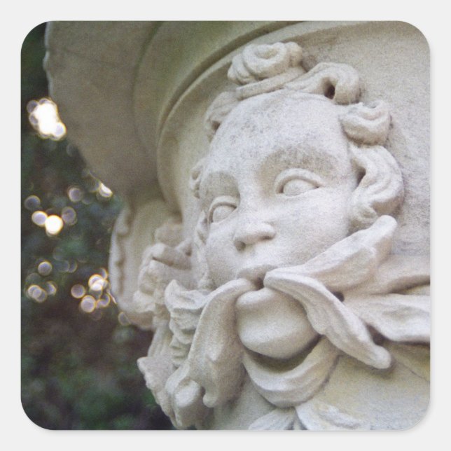 Pegatina Cuadrada Hombre verde (Anverso)