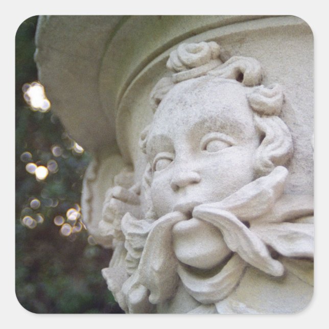 Pegatina Cuadrada Hombre verde (Anverso)