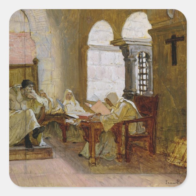 Pegatina Cuadrada Hombres de la Santa Oficina (Anverso)