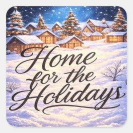 Pegatina Cuadrada 'Home for the Holidays' Stickers