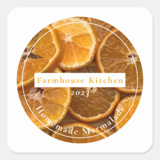 Pegatina Cuadrada Homemade Customizable Marmalade Jam Sticker