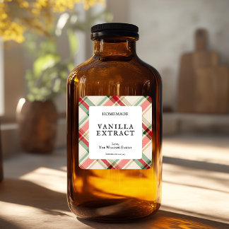 Pegatina Cuadrada Homemade Vanilla Extract Bottle Stickers