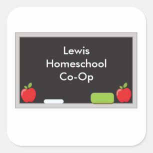 Pegatina Cuadrada Homeschool Co Op