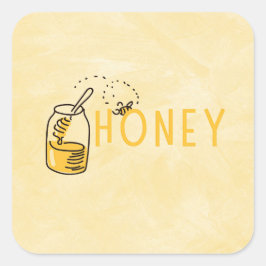 Pegatina Cuadrada Honey Sticker