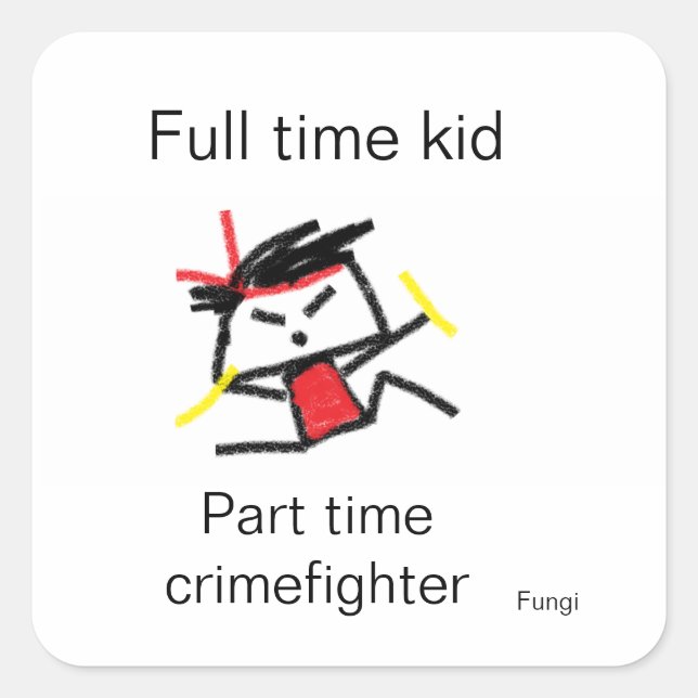 Pegatina Cuadrada Hongos (Anverso)