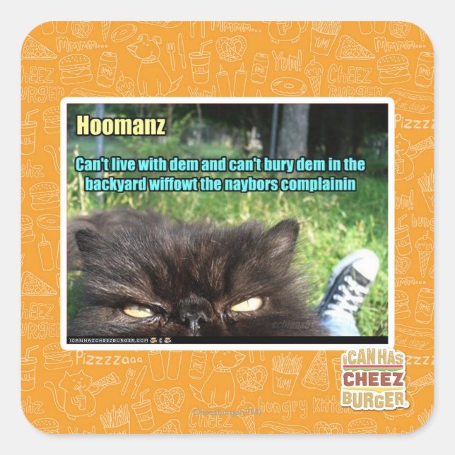 Pegatina Cuadrada Hoomanz (Anverso)