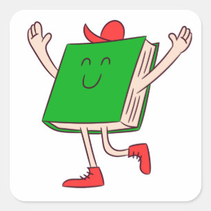 Pegatina Cuadrada Hooray Book Express