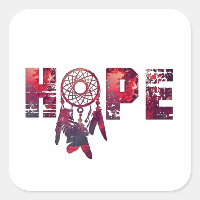 Pegatina Cuadrada Hope Sticker (Anverso)