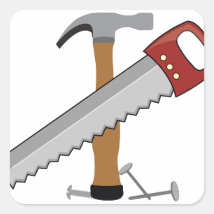 Pegatina Cuadrada Hora de la herramienta