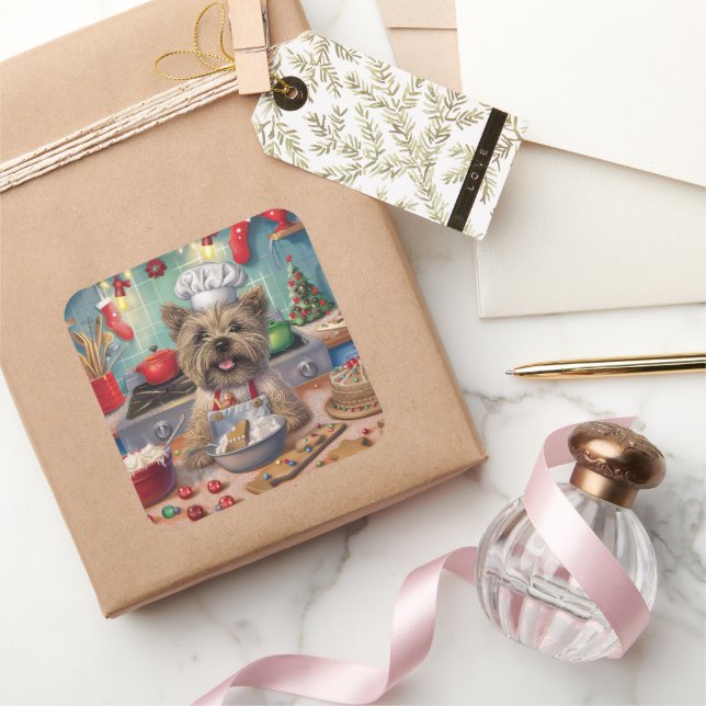 Pegatina Cuadrada Horario navideño de Cairn: Navidades festivos (Regalar)