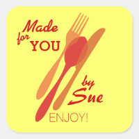 Hornada de encargo y cocinar etiquetas del regalo