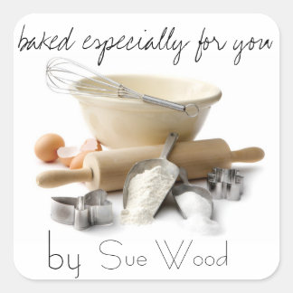 Pegatina Cuadrada Horneado por Tags de regalo