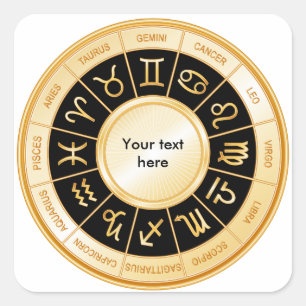 Pegatina Cuadrada Horoscope Mandala