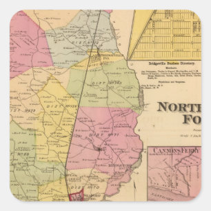 Pegatina Cuadrada Horquilla noroeste