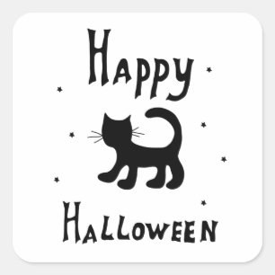 Pegatina Cuadrada Horror de Black Happy Halloween