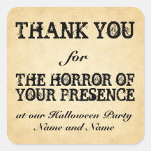Horror de su presencia. Halloween Party Favor