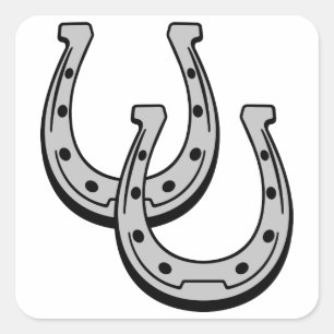 PEGATINA CUADRADA HORSESHOES