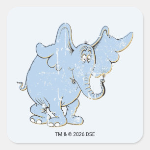 Pegatina Cuadrada Horton Hears A Who Horton Afligido