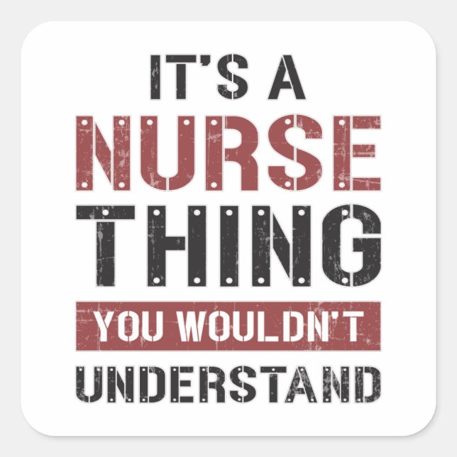 Pegatina Cuadrada Hospital de enfermería de urgencia de medicina de  (Anverso)