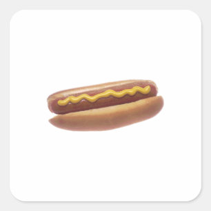 Pegatina Cuadrada Hotdog