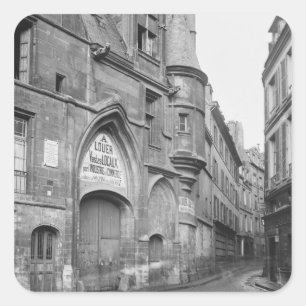 Pegatina Cuadrada Hotel de Sens, siglo-temprano de fines del siglo