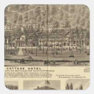 Pegatina Cuadrada Hotel Idlewood Cottage cerca de Pittsburgh