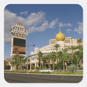 Pegatina Cuadrada Hotel Vintage Sahara Las Vegas