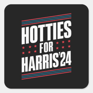 Pegatina Cuadrada Hotties For Kamala Harris 2024