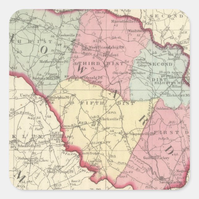 Pegatina Cuadrada Howard (Anverso)