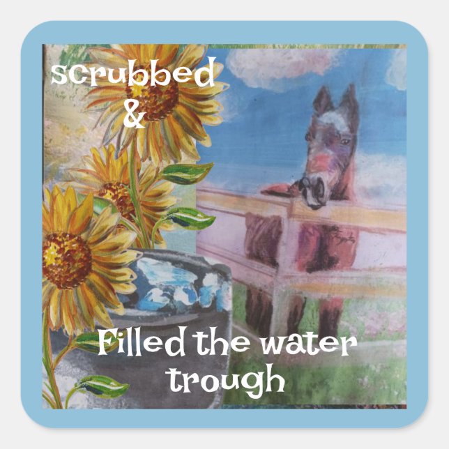 Pegatina Cuadrada hoy día dulce Jamie (Anverso)