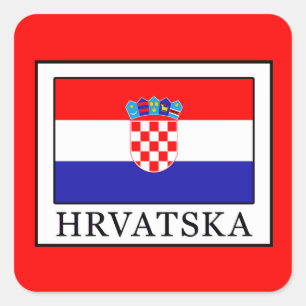Pegatina Cuadrada Hrvatska