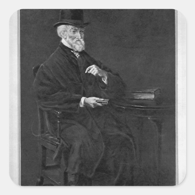 Pegatina Cuadrada Hubert George de Burgh-Canning (Anverso)