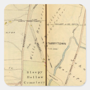 Pegatina Cuadrada Hueco soñoliento, Nueva York