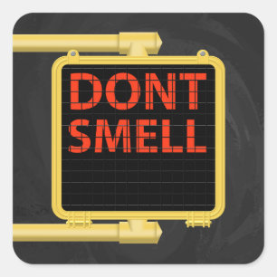 Pegatina Cuadrada Huele al Rótulo Crosswalk de Nueva York