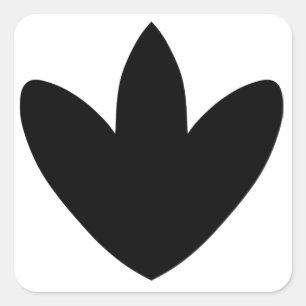 Pegatina Cuadrada Huella del dinosaurio