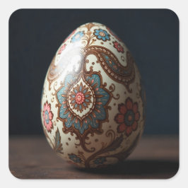 Pegatina Cuadrada Huevo de Pascua de la Princesa Real