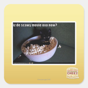 Pegatina Cuadrada ¿Huevos scawy de la película de Iz de ahora?