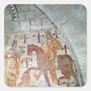 Pegatina Cuadrada Hugo IX Lusignan