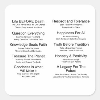 Pegatina Cuadrada Humanos