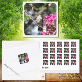 Pegatina Cuadrada Hummingbird Design #8354