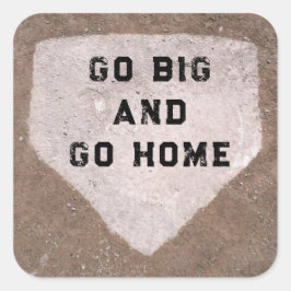 Pegatina Cuadrada Humor de béisbol